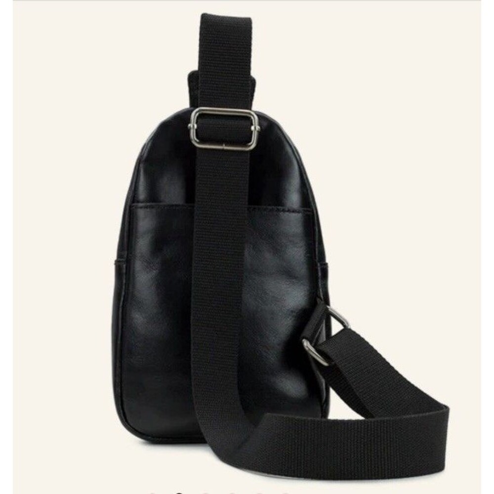 Patricia Nash Louetta Sling Bag Crossbody Distressed Vintage Leather Black NWT - Picture 3 of 7